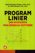 PROGRAM LINIER DAN APLIKASINYA PADA BERBAGAI SOFTWARE