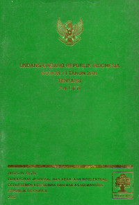 UNDANG-UNDANG REPUBLIK INDONESIA NOMOR 14 TAHUN 2001 TENTANG PATEN